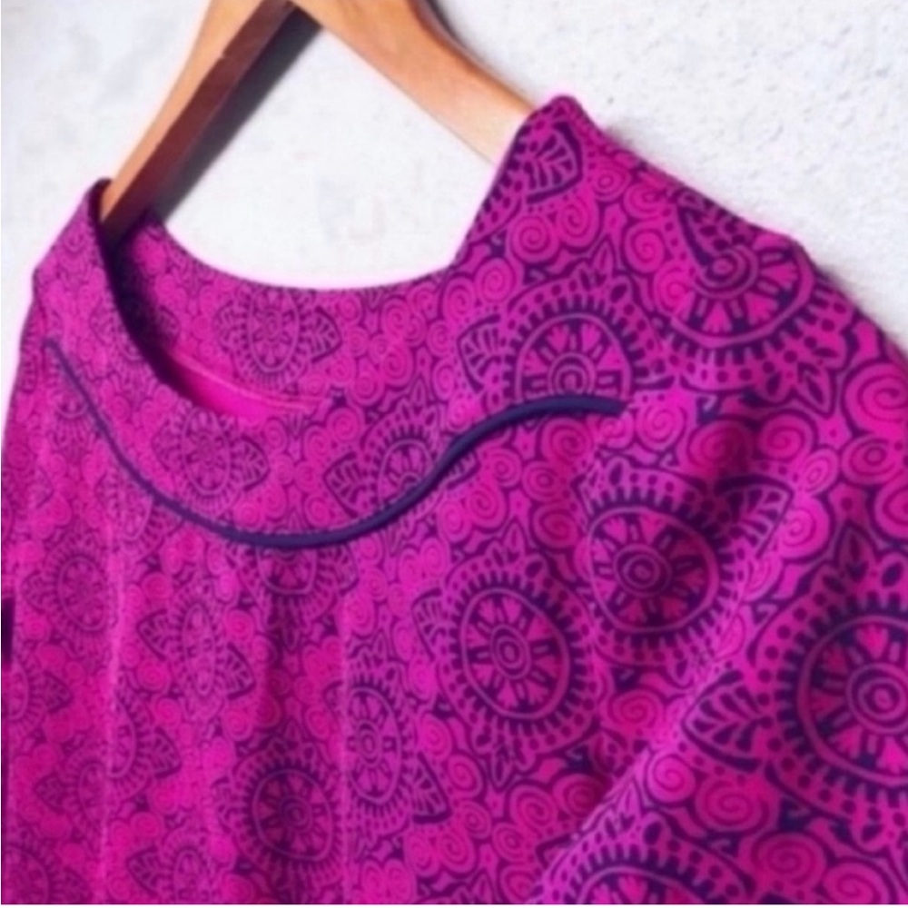 Pink & Black Medallion Popover Shift Dress